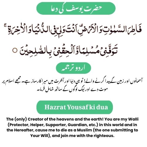 Hazrat Yousaf ki Dua with Urdu & English Translation