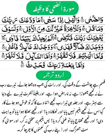 Surah Duha Wazifa with Benefits & Translations